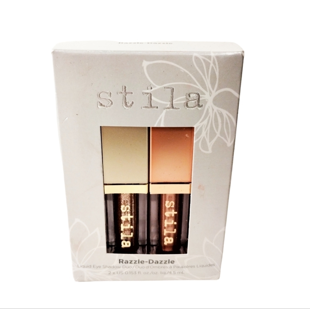 2 Stila RAZZLE-DAZZLE Liquid Eyeshadow Duo BRONZED BELL & JEZEBEL